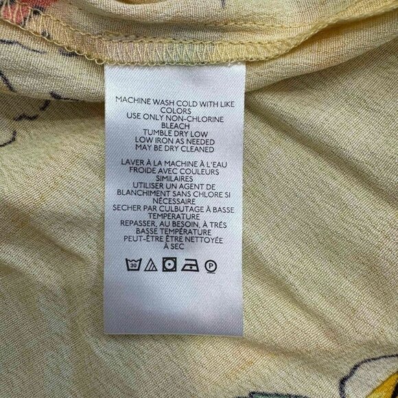 Urban Outfitters Women's Tropical Sleeveless Dress Viscose Yellow Size Medium - Picture 12 of 12